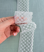 Кружево натуральное однотонное 100% хлопок ш-5см Греция