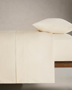 ZARA HOME Сатиновый пододеяльник (1000 нитей на дюйм), кремовый