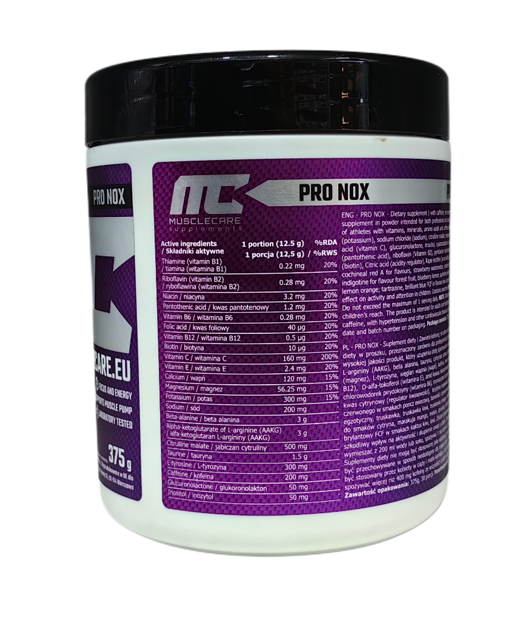 Предтрен Muscle Care Pro Nox 375 г фруктовый пунш