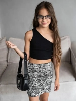 Летний топ для девочки на одно плечо