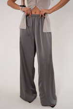 Брюки прямого кроя из вискозного шелка