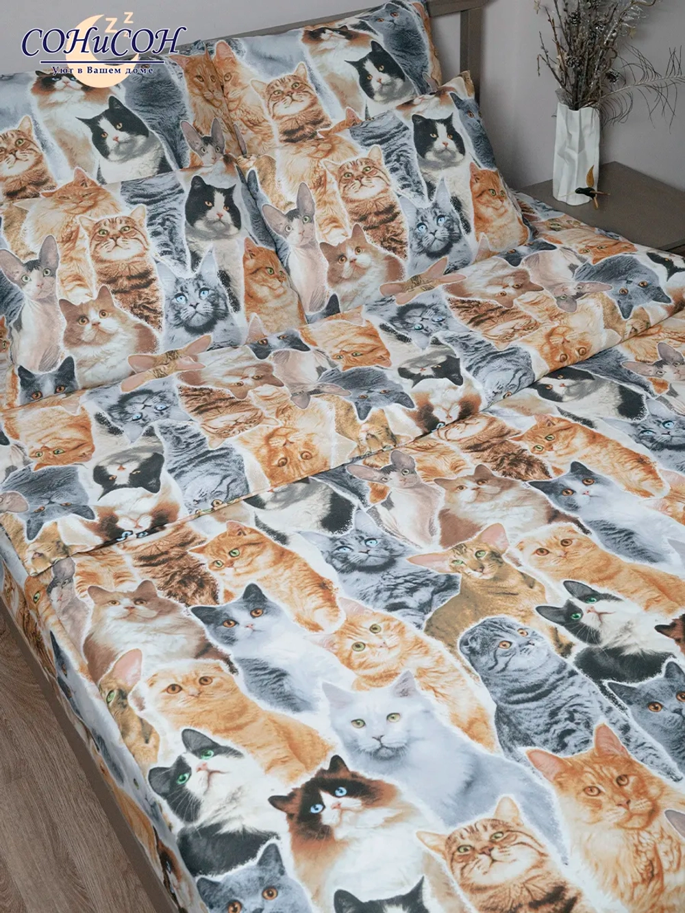 Простынь евро 240х220 см, 100% хлопок