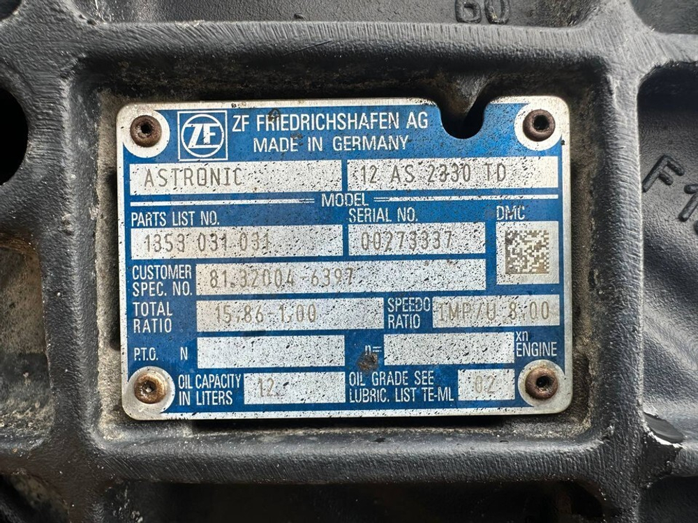 АКПП ZF 12AS2330TD 2015 г.