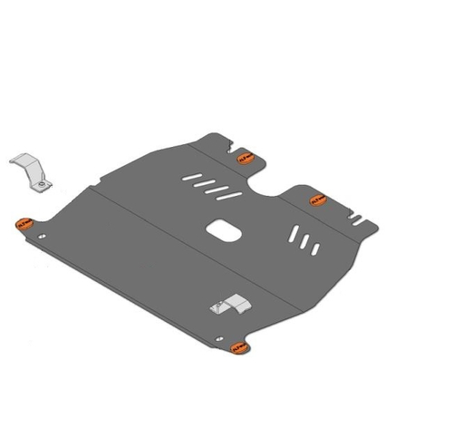 Защита картера и КПП (сталь 2 мм) для Chery Kimo (A1) 2008-2015 (V - 1.3) Alfeco.ALF0205st