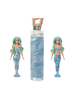 Barbie Color Reveal HRK12 Русалка Барби, кукла с водным сюрпризом и сменой цвета, набор с аксессуарами, оригинал Mattel
