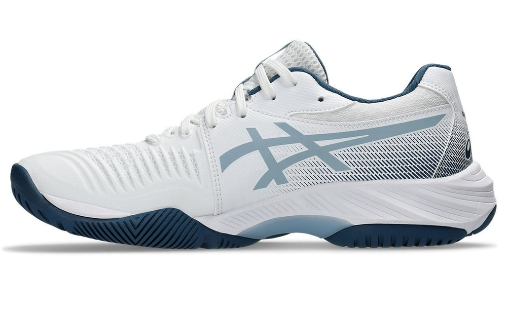 Мужские кроссовки для бадминтона/сквоша Asics Netburner Ballistic FF 3 - белые/винтажные индиго