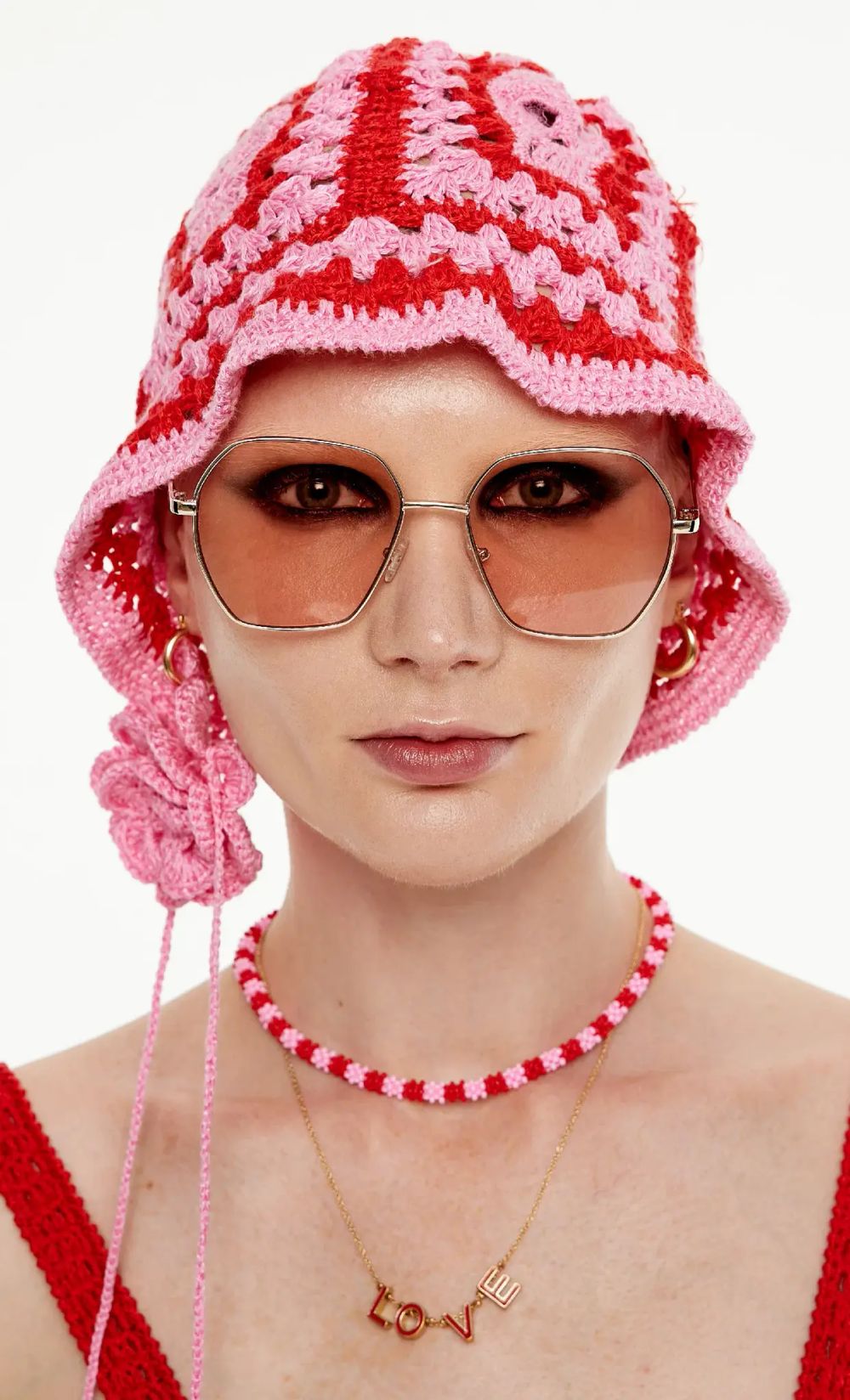 Панама Kraizy Stripes красная