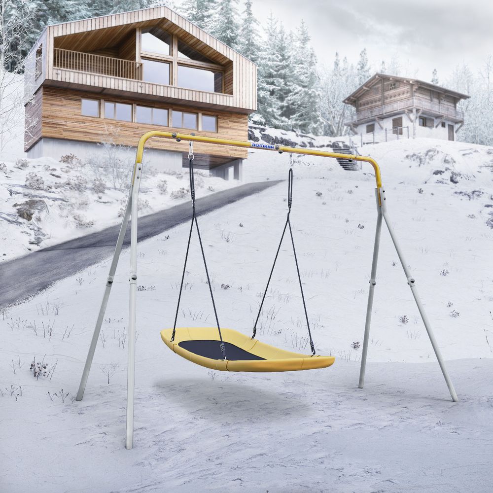 ROMANA Каркас для качелей (желтый/серый) (Качели гнездо 100см)