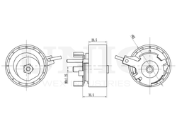 Ролик с натяжителем ремня ГРМ UNIO TNS-10309