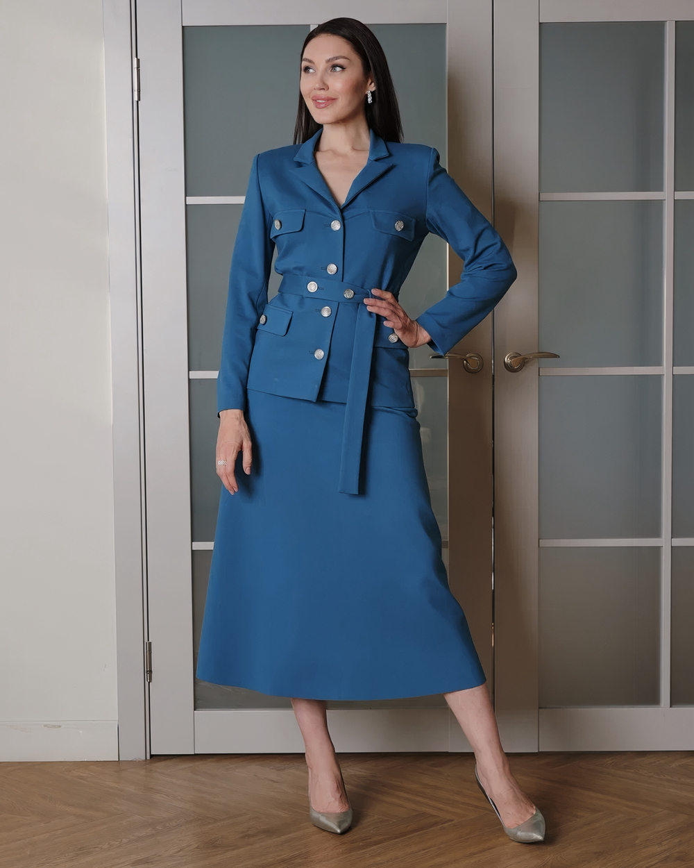 Приталенный жакет "Леди" черный