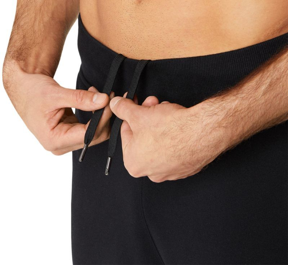 Мужские теннисные штаны Asics Logo Sweatpant - performance black/Графит grey