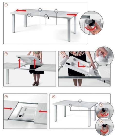 Стол раздвижной Levante 160-220х100 см, белый