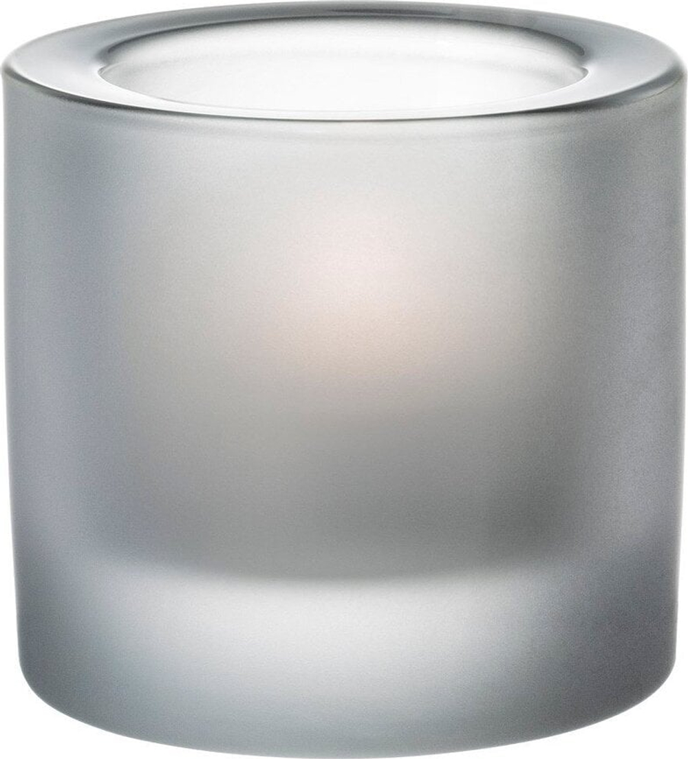 Подсвечник Iittala Kivi, стекло, 6 6 см, серый