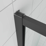 Душевая дверь Veconi Ottimo P20 B, 1000x1900, черный матовый, стекло прозрачное