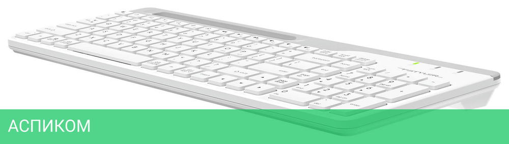 Клавиатура A4Tech Fstyler USB slim White белый/серый (FK25)