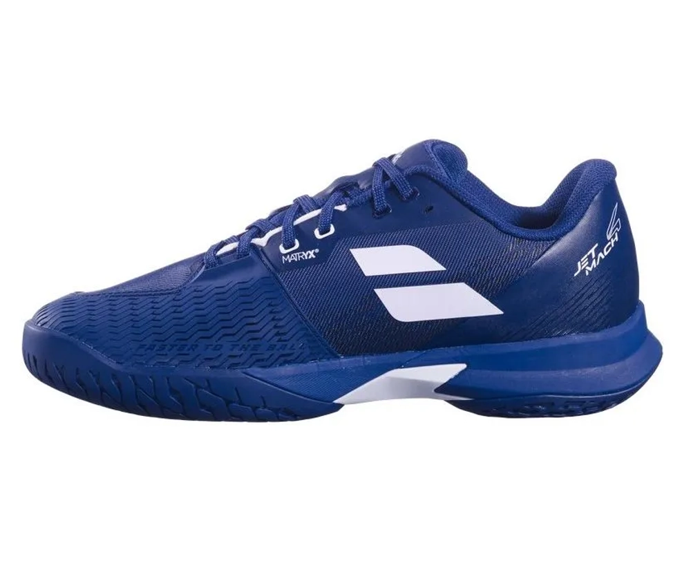 Теннисные кроссовки Babolat Jet Mach 4 All Court Wide - dark blue/white