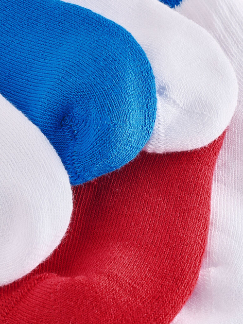 Носки хлопковые для мальчика Next AL5-809, 5 шт., Белый, Синий, Красный