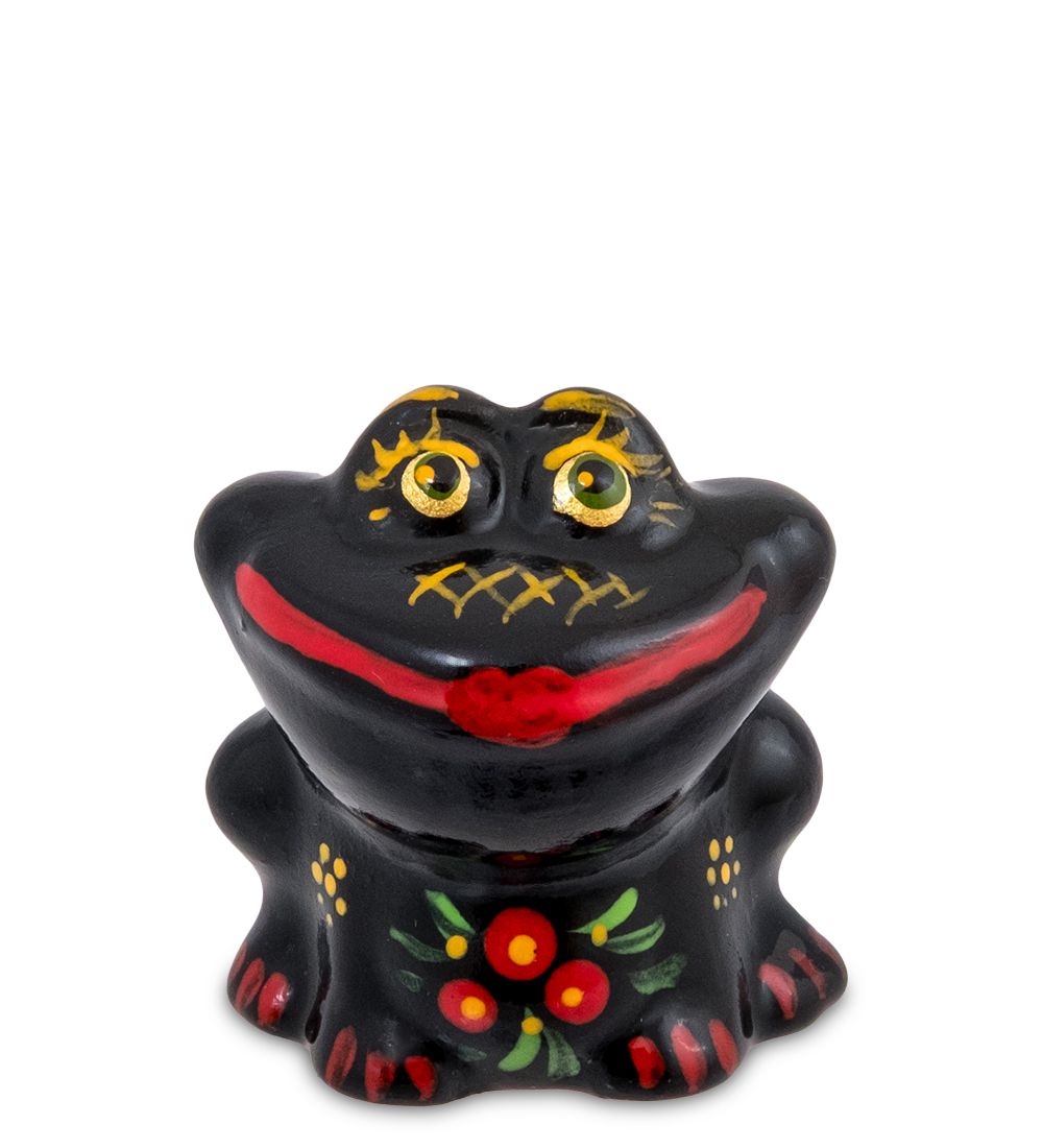 ГЛ- 975 Фигурка «Ляга-супер» хохлома (Гжельский фарфор)