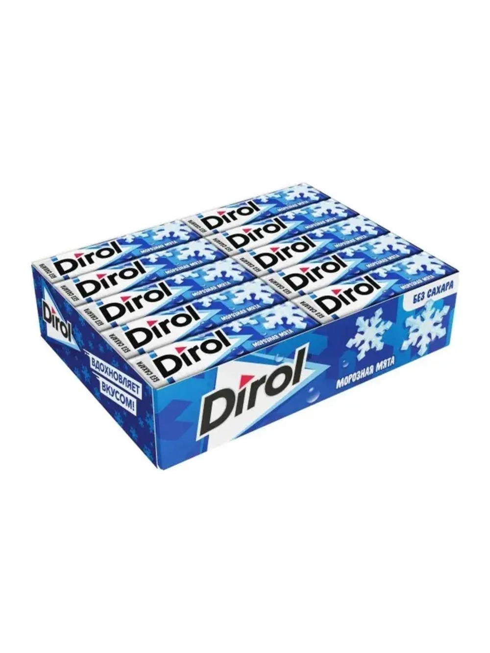 DIROL жевательная резинка Морозная Мята, без сахара, 30ш., блистер 24шт. Дирол