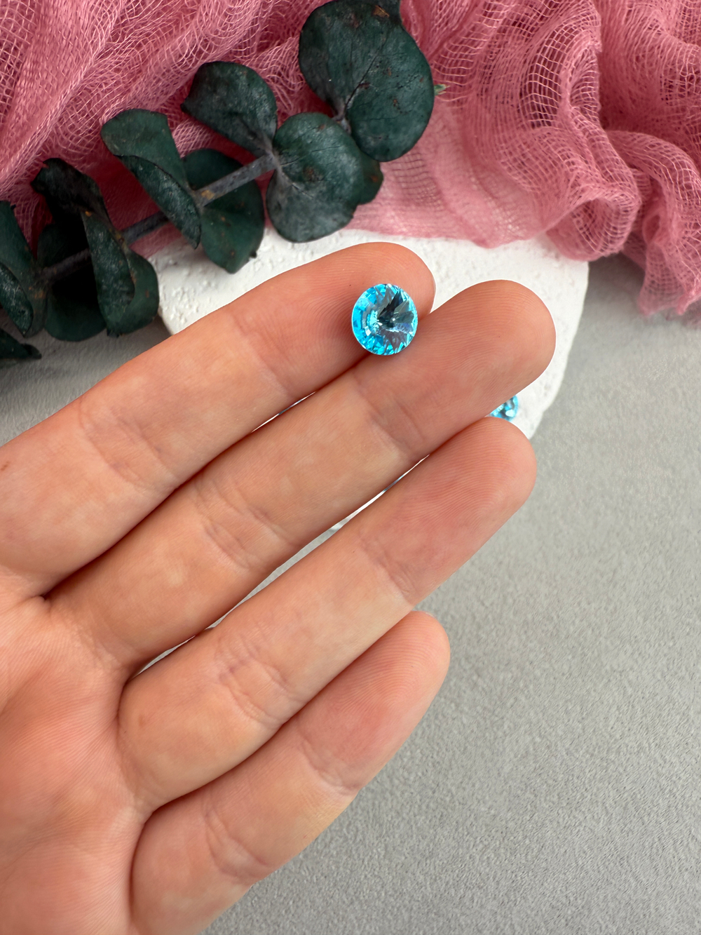 Риволь Rivoli 8 мм, Dark aquamarine