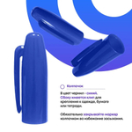 Перманентные синие маркеры, набор 12 шт, MC-Basir, корпус 21 мм, комплект спиртовых несмываемых и нестираемых маркеров (водостойких фломастеров) с пулевидным наконечником 3 мм