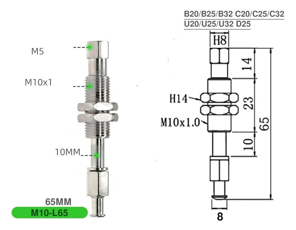 Zpt3-j10-b5-a10 can rotate l65 (medium head)