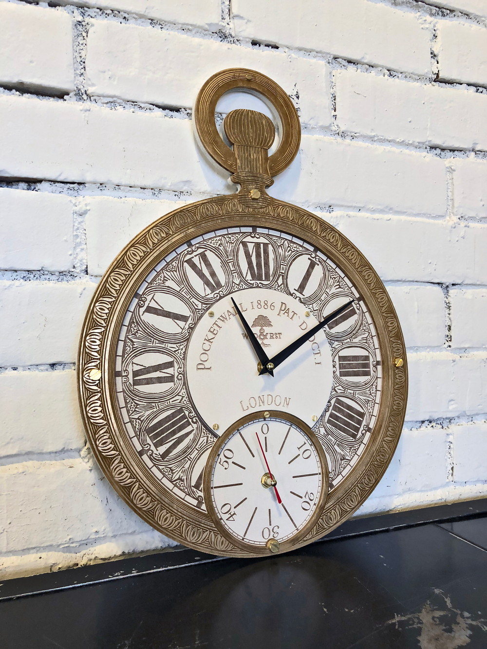 «Vintage Pocket-Dual» – настенные часы в стиле карманных 45×33 см