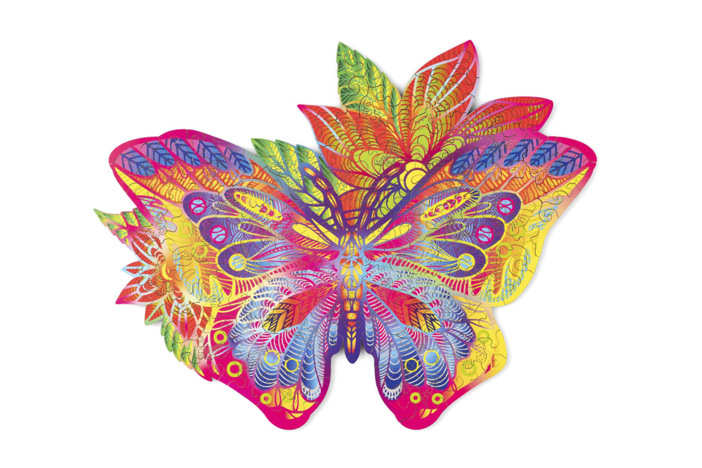 Драгоценная бабочка от Wood Trick - сборные пазлы причудливой формы, это картины, которые вы собираете сами