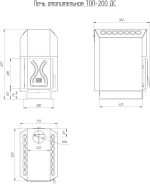 Отопительная печь ТОП-модель-200 со стальной дверцей