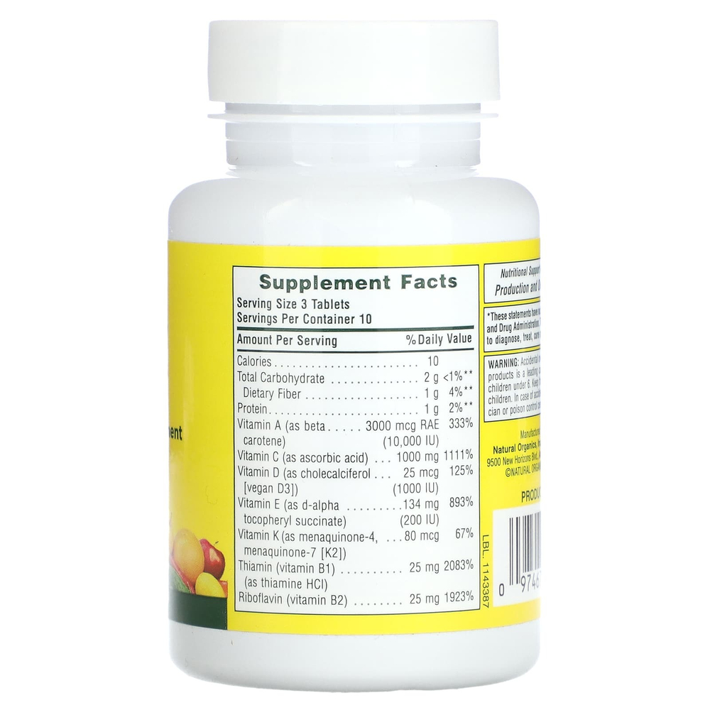 NaturesPlus, Source of Life, мультивитаминная и минеральная добавка, 30 таблеток