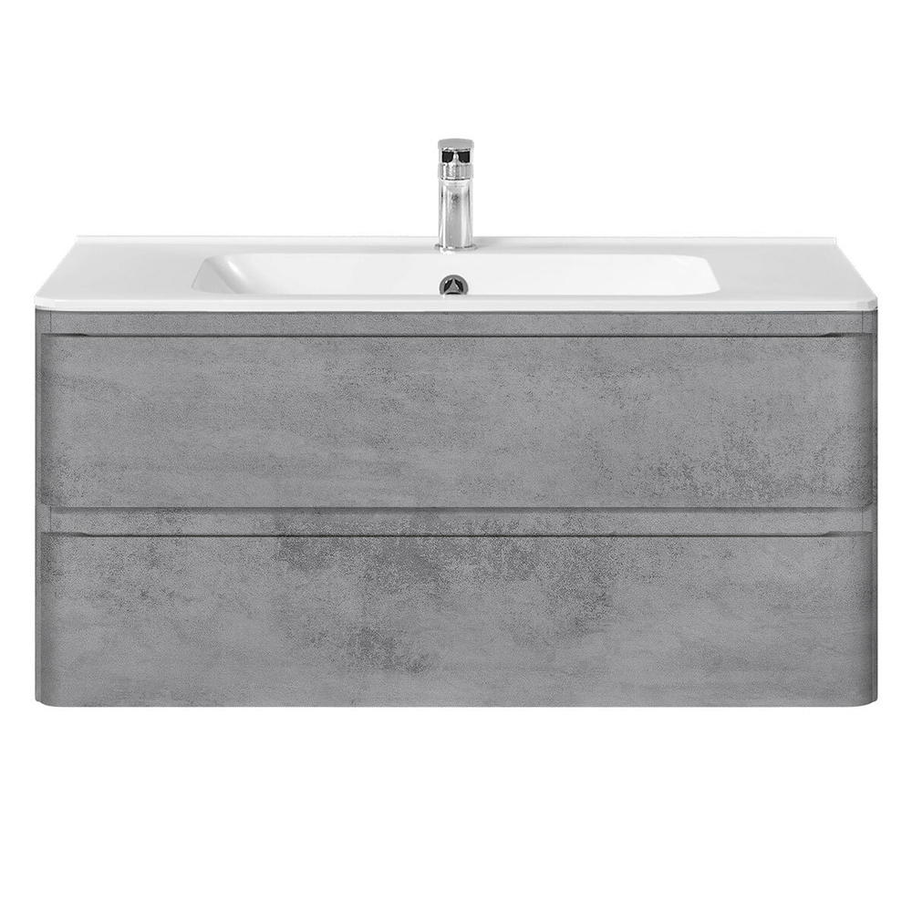 Тумба под раковину Vincea Vico 1000 подвесная, 2 выкатных ящика soft close, Beton
