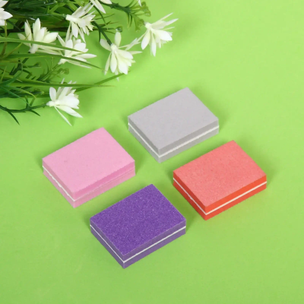 Шлифовка-бафик для ногтей в пакете 4шт «Professional Nail», микс цветов, 4*3см