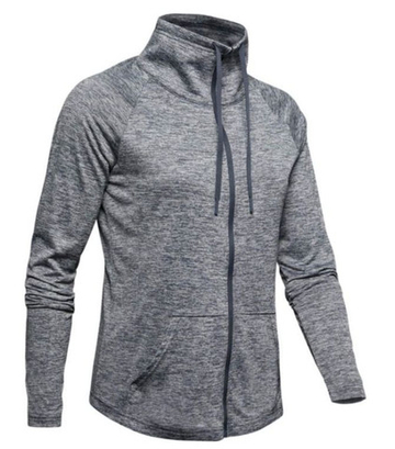Женская Кофта теннисная Under Armour Women's UA Tech Twist Full Zip - серый