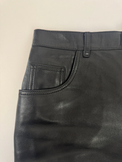 Шорты кожаные Saint Laurent