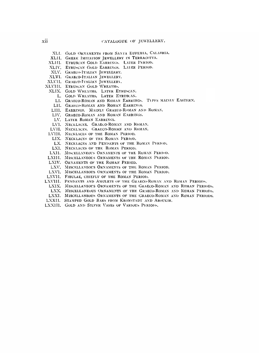 Catalogue of the jewellery, Greek, Etruscan, and Roman. In the departments of antiquities, British Museum | F. H. Marshall
