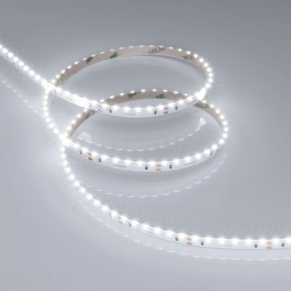 Светодиодная лента RS-S120-8mm 24V White6000 (9.6 W/m, IP20, 3014, 5m) (Arlight, боковое свечение) 039428