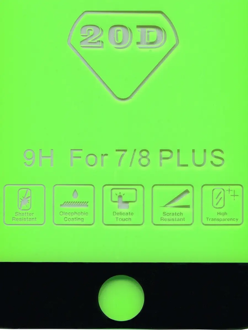Защитное стекло Glass Premium для Apple iPhone 7 Plus/ iPhone 8 Plus/ 20D Premium/ полный клей