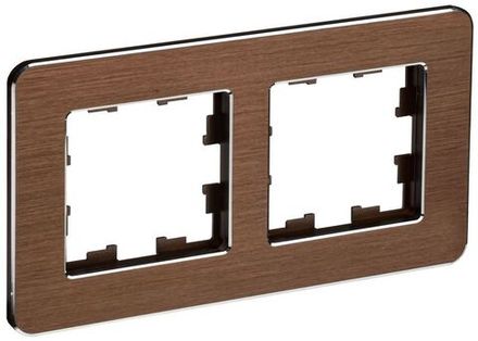 Рамка 2-м BRITE РУ-2-1-Бр метал. коричн. RE AL IEK BR-M22-M-21-K30