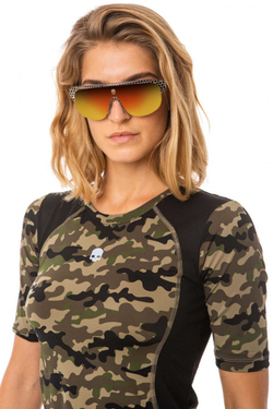 Женская теннисная футболка Hydrogen Printed Second Skin Tee Woman - зеленый