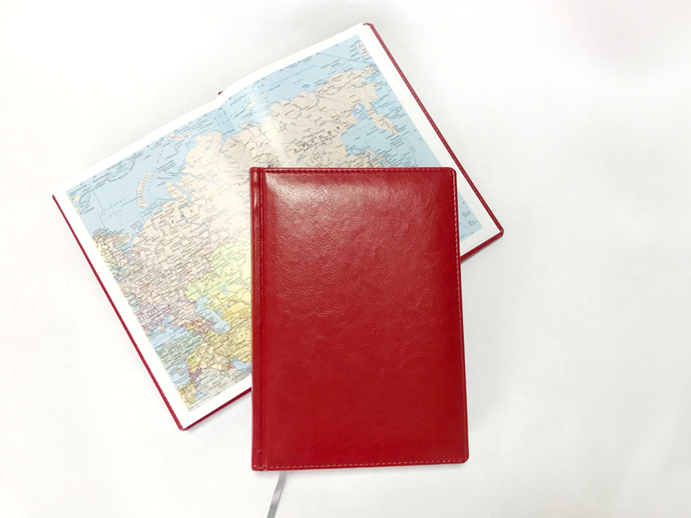 Ежедневник Lediberg Nebraska кремовый блок Красный