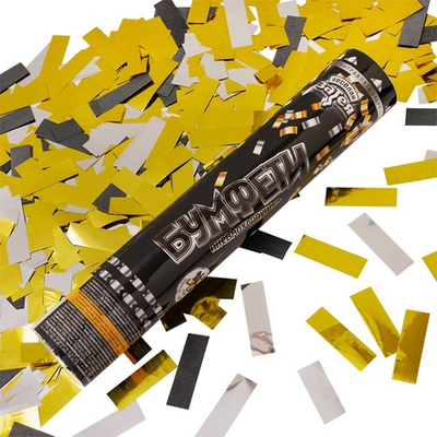 Хлопушка Бумфети 30см КонфеттиParty черн