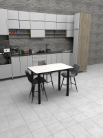 Обеденный стол "Мрамор Марквина белый" 100х60 см