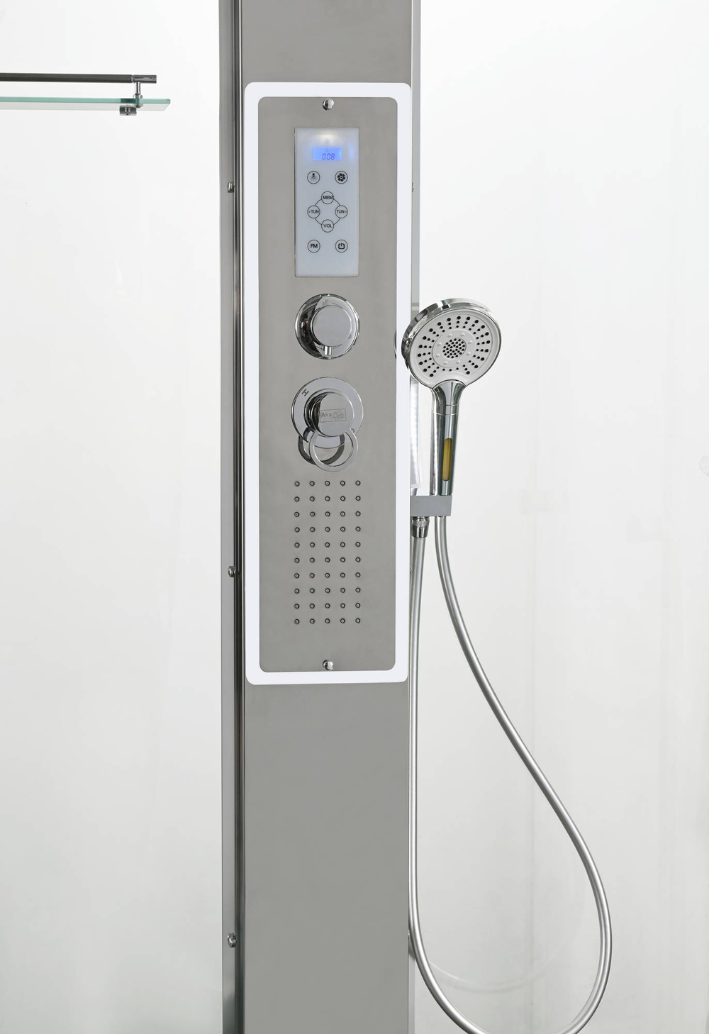 Душевая кабина AvaCan (АваКан) Z1910LEDMT с низким поддоном, с ГМ, с электрикой и LED освещением, 100х100х220