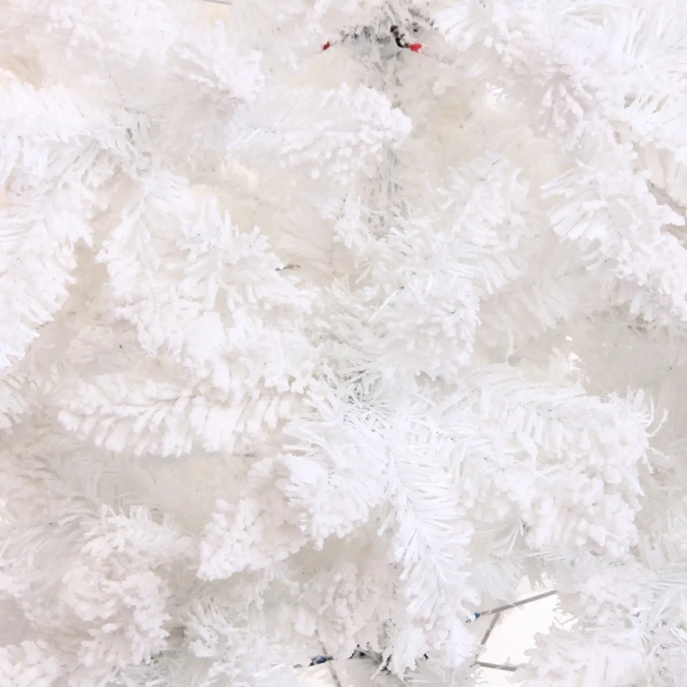 Ёлка «Звон вьюги» 120 см, ПВХ (278 веток), белый иней, Белый