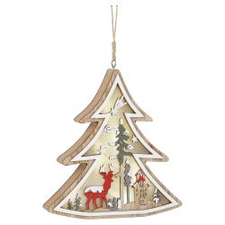 Светильник ЭРА ENGDS-17 новогодний светодиодный Ёлочка подвесной 14 см 3*ААА