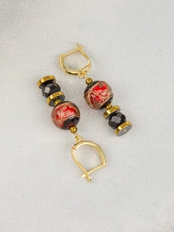 Серьги бижутерия из муранского стекла