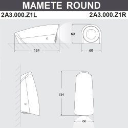 Фасадный светильник FUMAGALLI MAMETE ROUND 2A3.000.000.AXZ1L