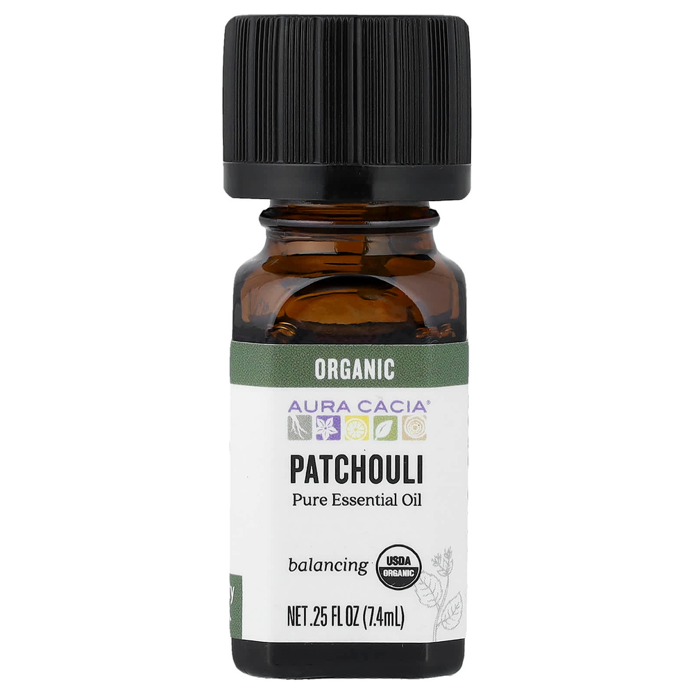 Aura Cacia, Organic, пачули, 0,25 жидкой унции (7,4 мл)