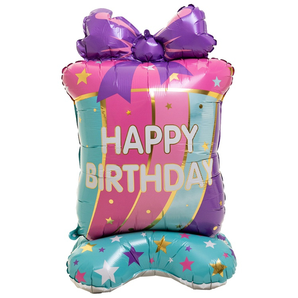 Шар Фольгированный Подарок яркий (Ассорти)