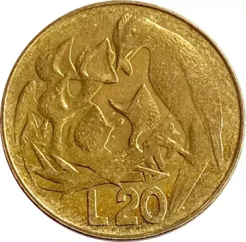 20 лир 1975 Сан-Марино. Любовь у животных